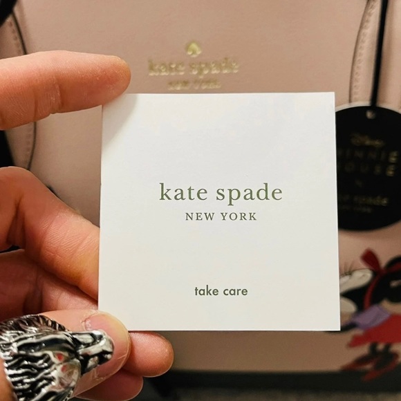 NWT Kate Spade X Disney Minnie Mouse Large Reversible Tote In Pale Vellum Multi - Picture 12 of 12